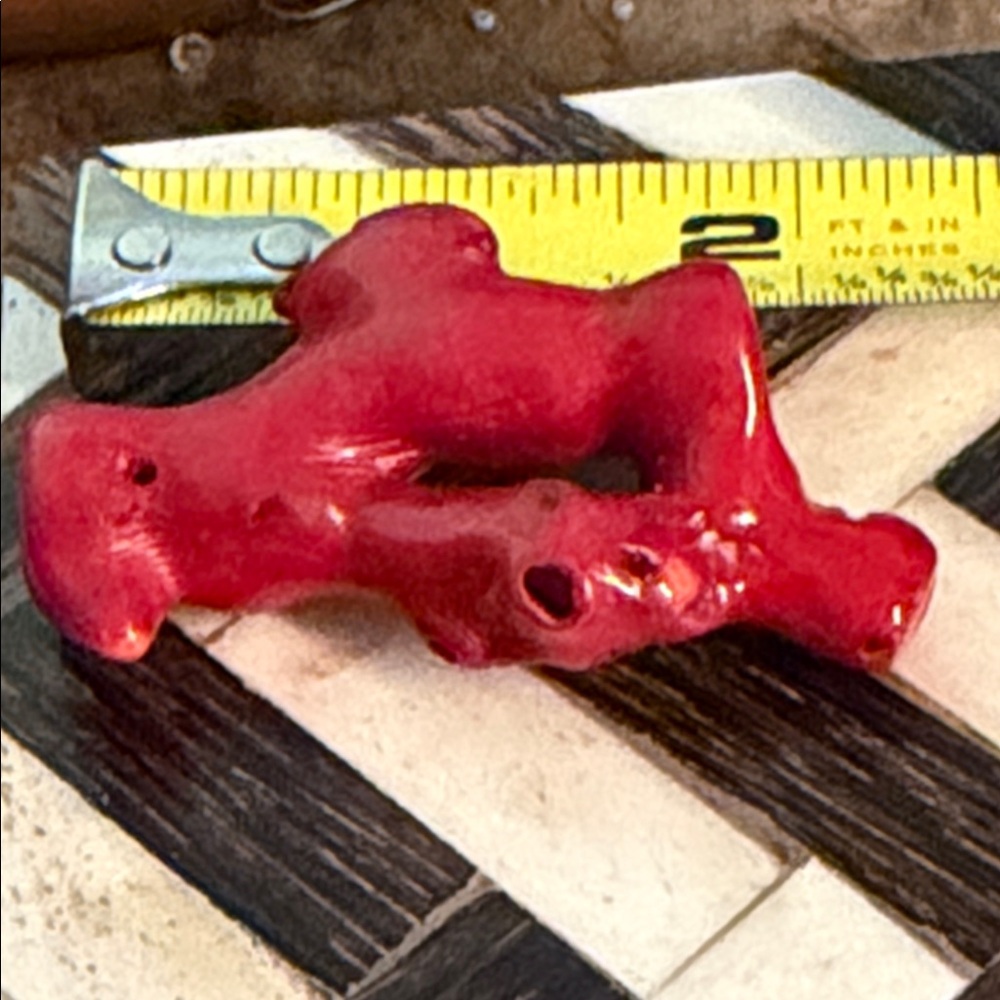 Red Coral Branch Charm